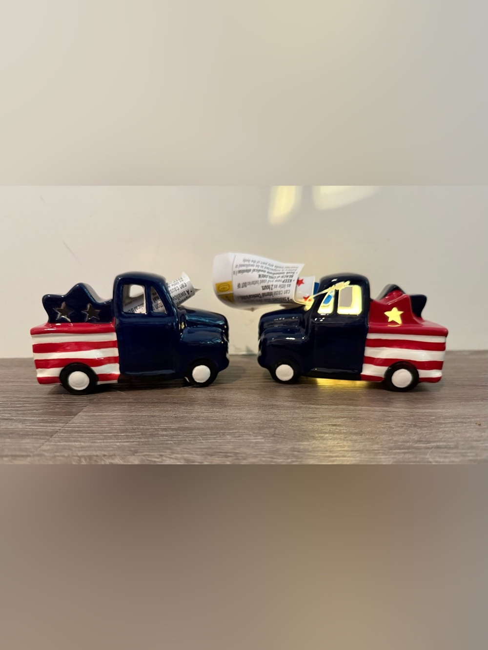 Patriotic Light Up Stars & Stripes Trucks- Set of 2- NWT